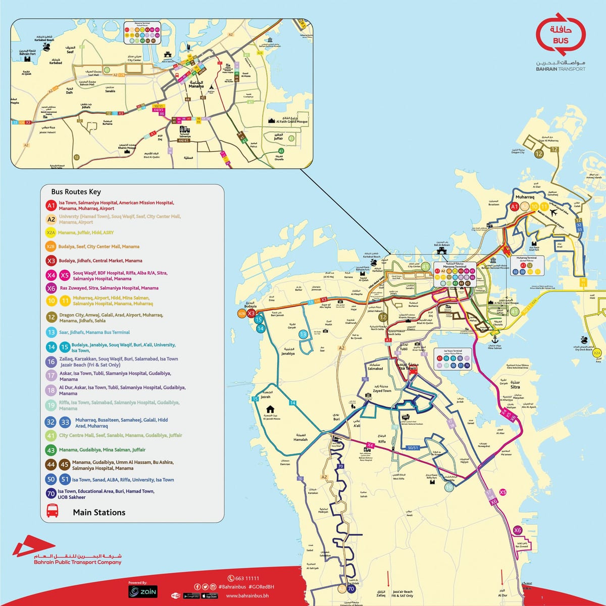 kat jeyografik nan Bahrain otobis