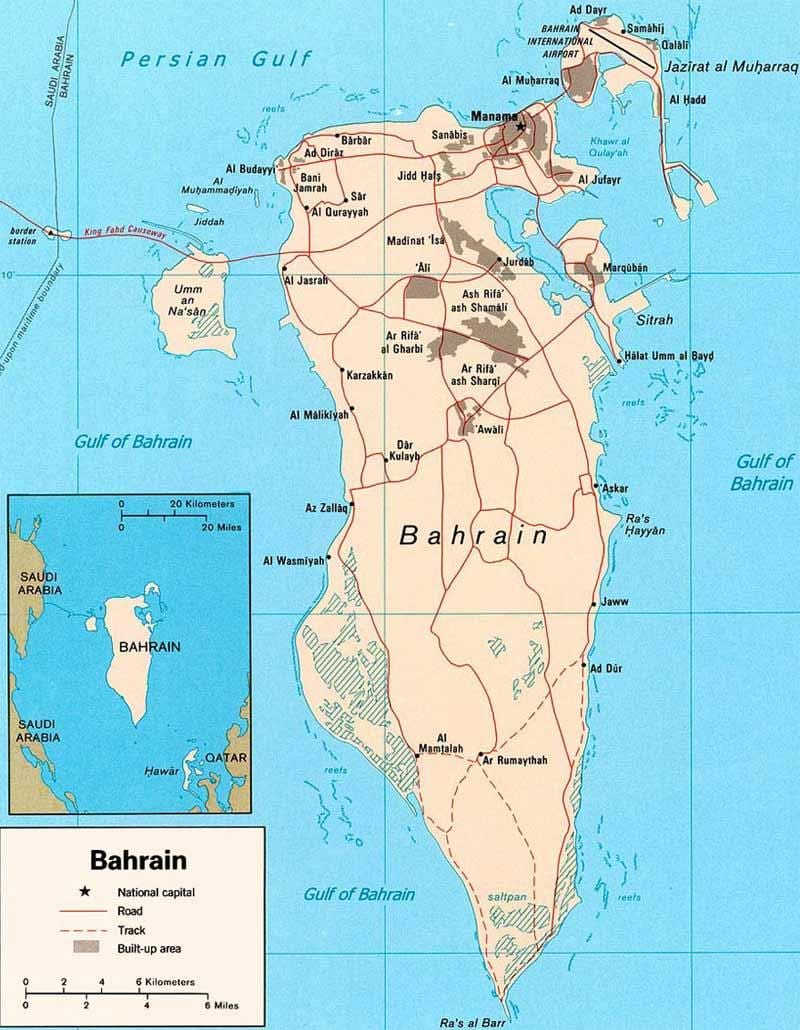 kat jeyografik nan Bahrain wout kat jeyografik lokalizatè