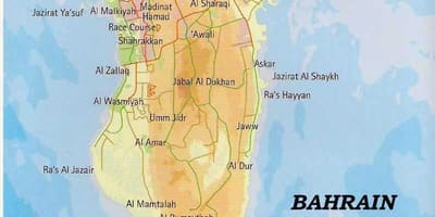 Bahrain kat jeyografik ak kote