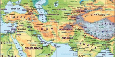Kat jeyografik nan Bahrain kat jeyografik mond atlas