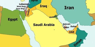 Kat jeyografik nan Bahrain ak nan zòn ki antoure