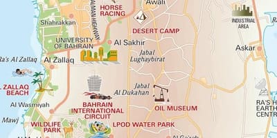Kat jeyografik nan pye bwa nan lavi Bahrain